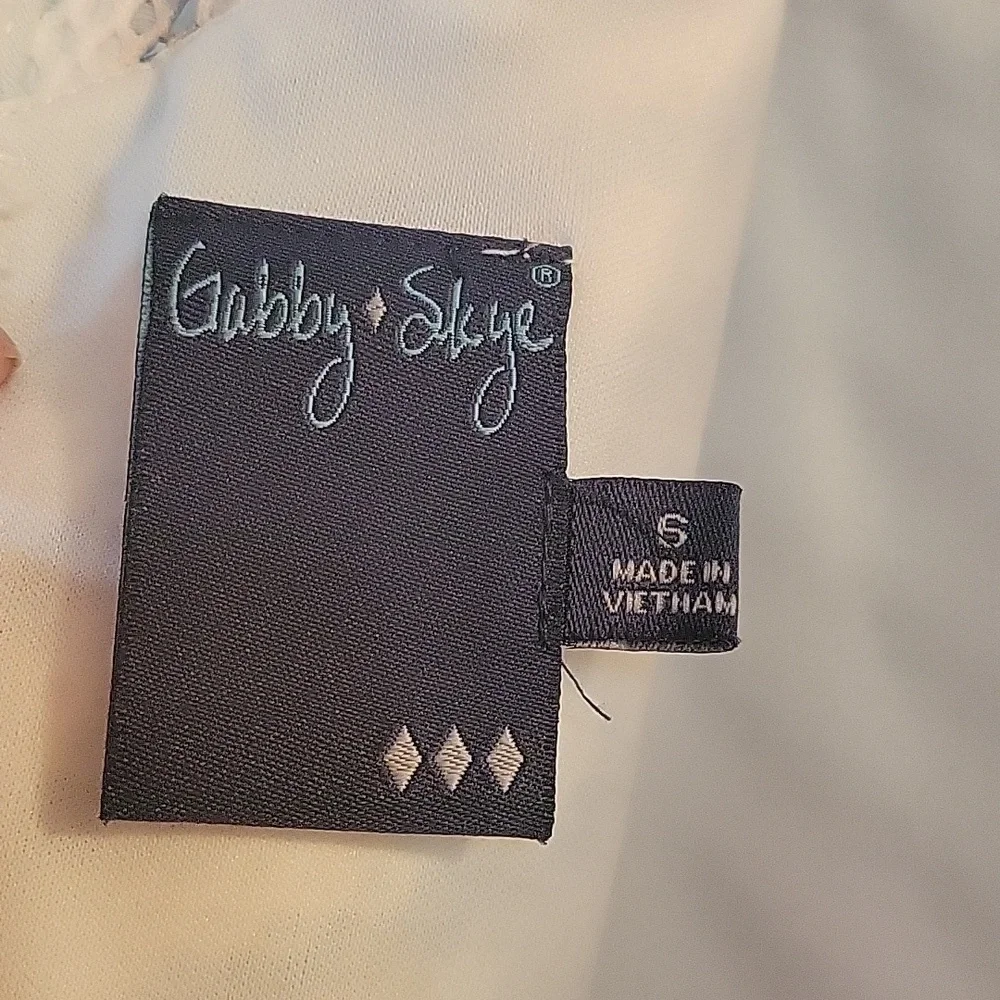 Gabby Skye ivory floral fit and flare tank dress 6 - Picture 14 of 16